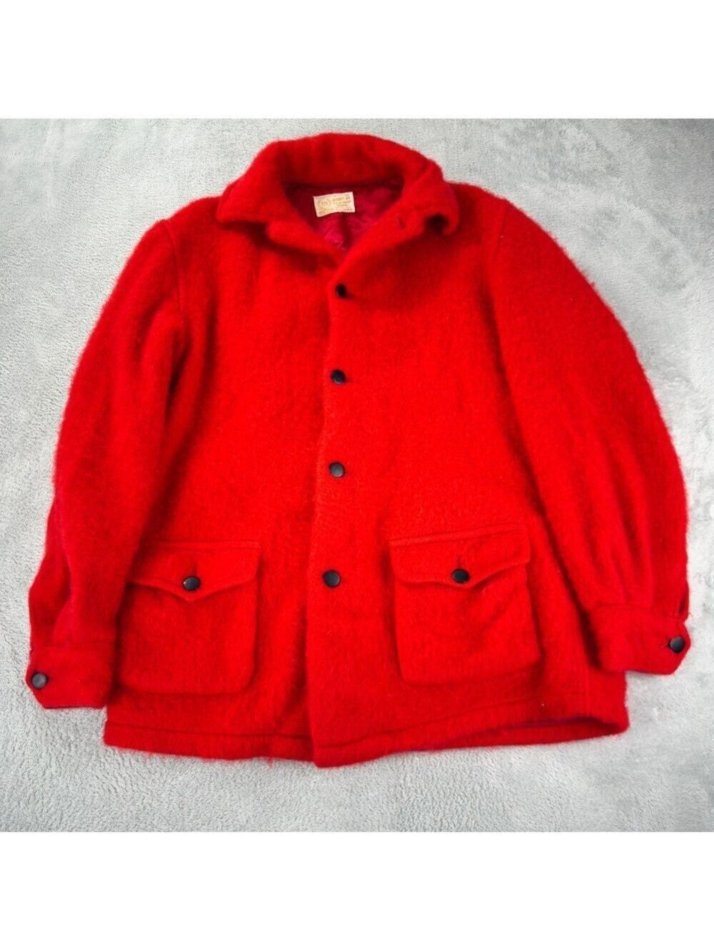 Vintage Hudson's Bay Women's Size Medium 100% Wool Chore Coat Made in Canada